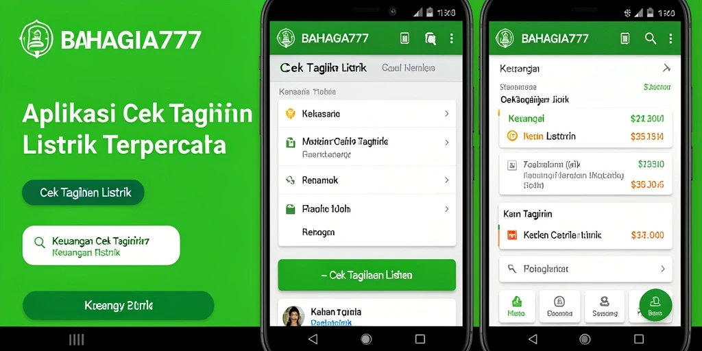 Tampilan antarmuka BAHAGIA777 untuk cek tagihan listrik yang mudah dan intuitif.