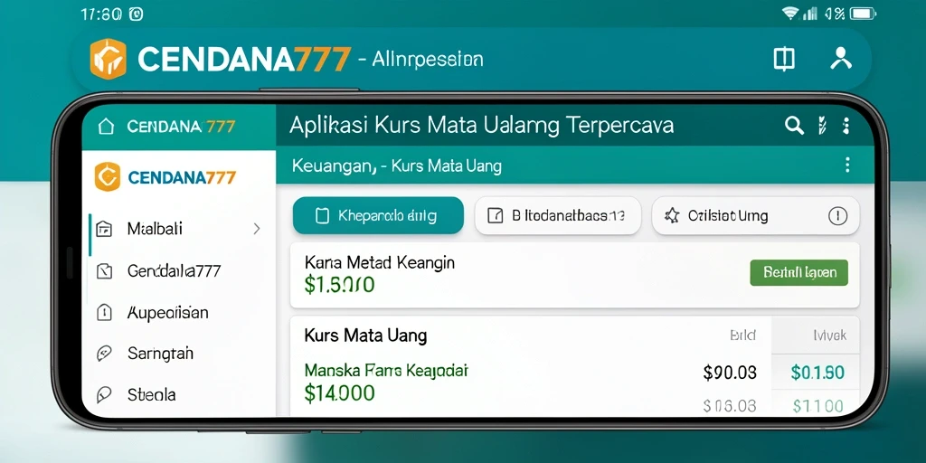 Tampilan antarmuka CENDANA777 menunjukkan fitur Kurs Mata Uang yang intuitif.