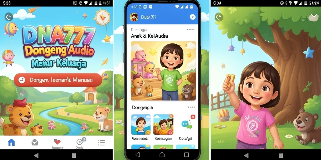 Antarmuka DNA777 yang ramah dan menarik untuk anak-anak.