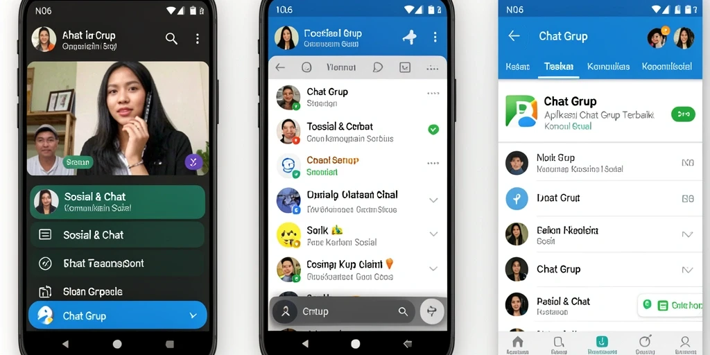 Tampilan antarmuka N06 yang menarik dan fungsional untuk Chat Grup.