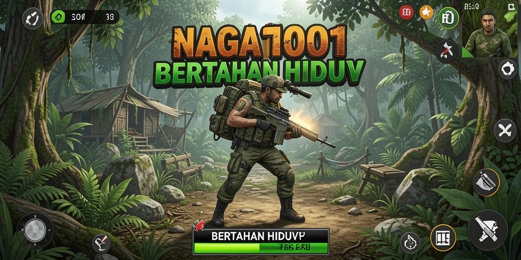 Antarmuka permainan NAGA1001 yang menegangkan dan penuh aksi.