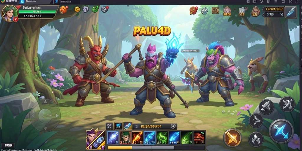 Tampilan antarmuka <strong>PALU4D</strong> yang menarik dengan fitur RPG yang menonjol.