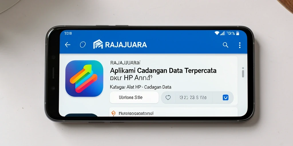 Tampilan antarmuka RAJAJUARA untuk fungsi cadangan data yang intuitif.