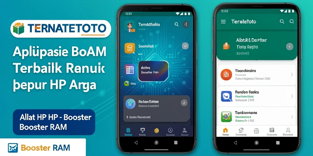 Screenshot utama TERNATETOTO menampilkan antarmuka pembersihan RAM yang sederhana.