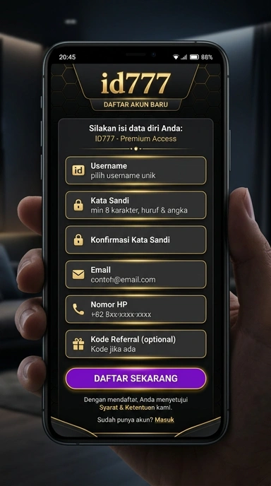 Panduan Registrasi Akun id777 untuk Pengguna Android